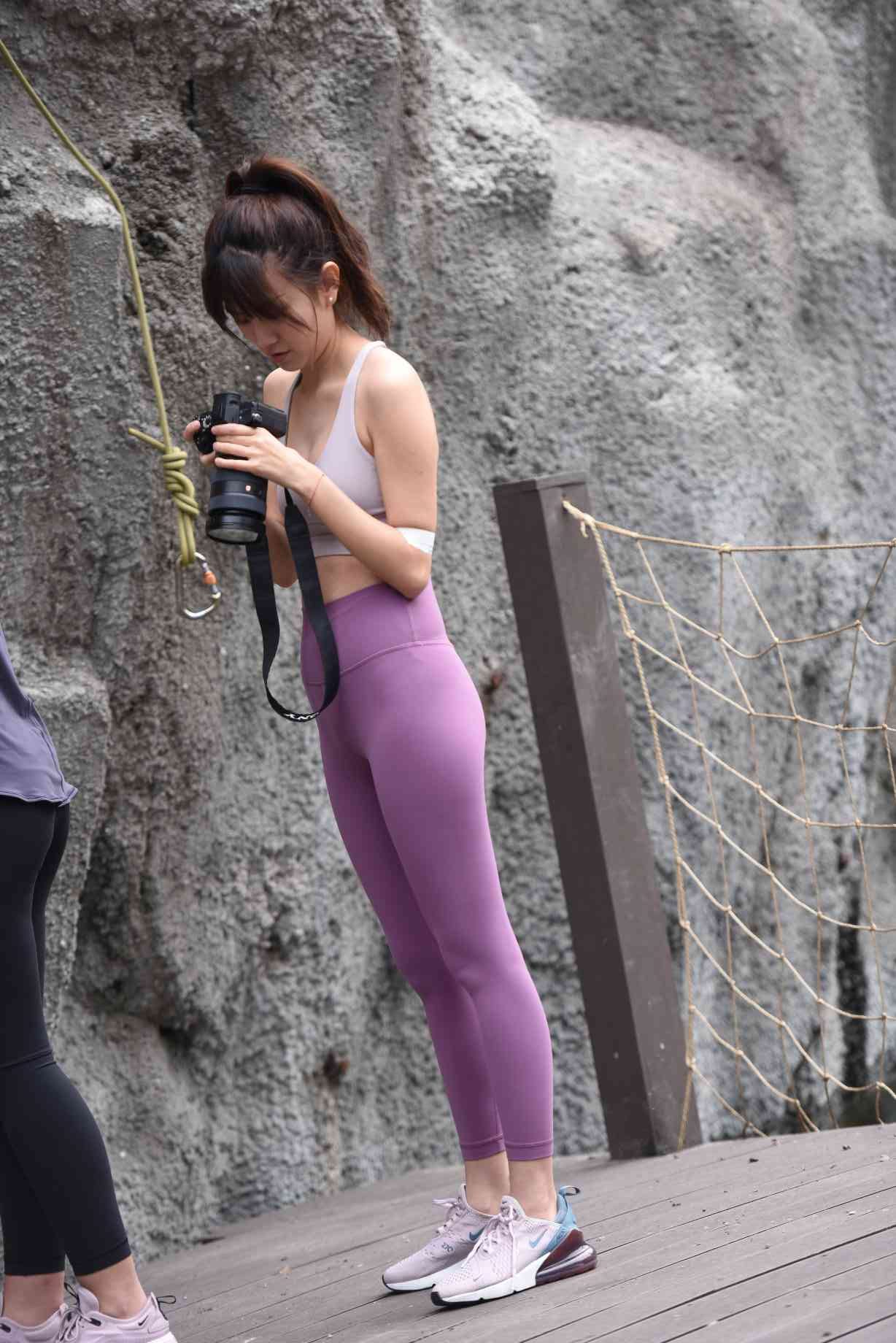 香芋色瑜伽裤高马尾女孩【111P】04039插图