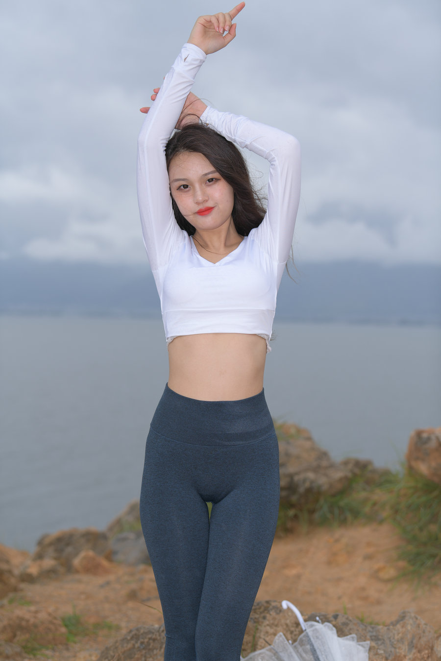 深蓝色瑜伽裤甜美女孩 J1320 514P2V-17.5GB插图1