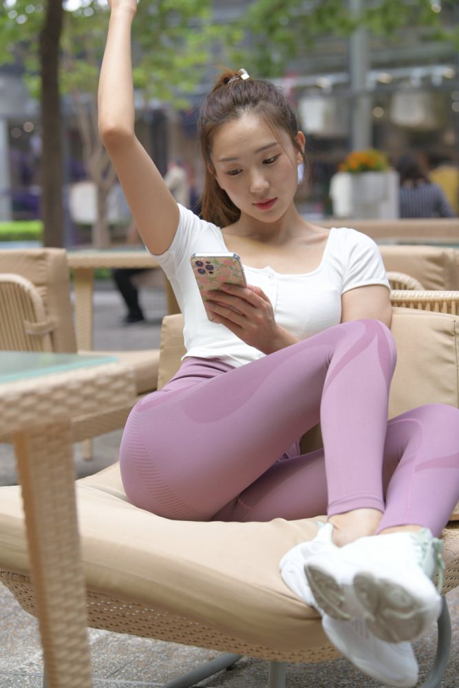 香芋色瑜伽裤高马尾漂亮女孩J2206 545P1V-19.1GB插图5