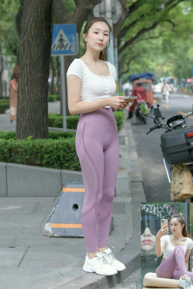 香芋色瑜伽裤高马尾漂亮女孩J2206 545P1V-19.1GB插图4