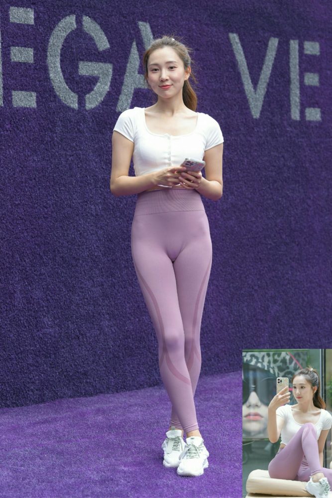 香芋色瑜伽裤高马尾漂亮女孩J2206 545P1V-19.1GB插图3