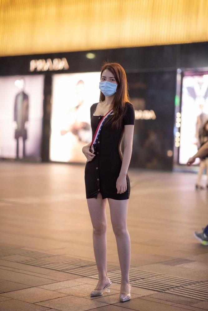 逛商场的黑色包臀裙美丽女孩【385P】00050-雅酷图