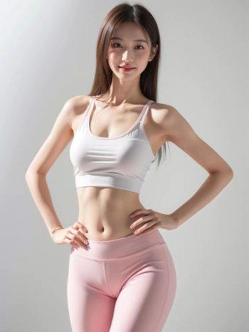 AI瑜伽裤清纯妹子系列图插图16