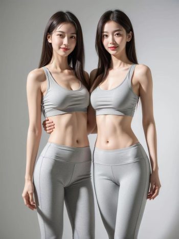 AI瑜伽裤清纯妹子系列图插图8