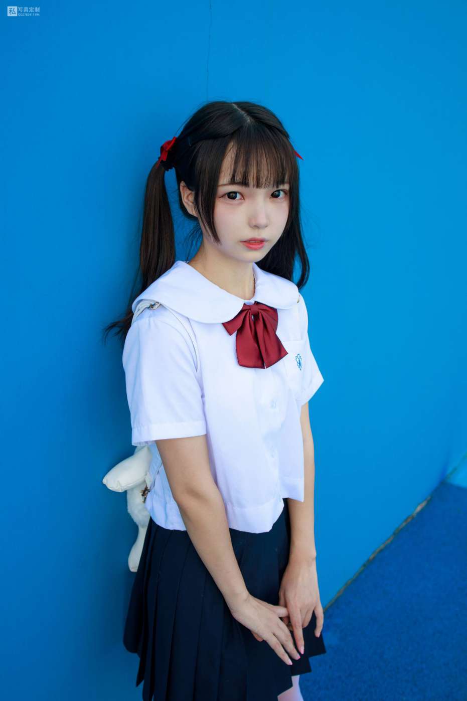 眼神好清澈的双马尾白丝女孩【75P】20019插图1